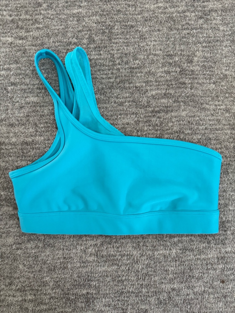 Alo Women's One-Shoulder Sports Bralette - Turquoise